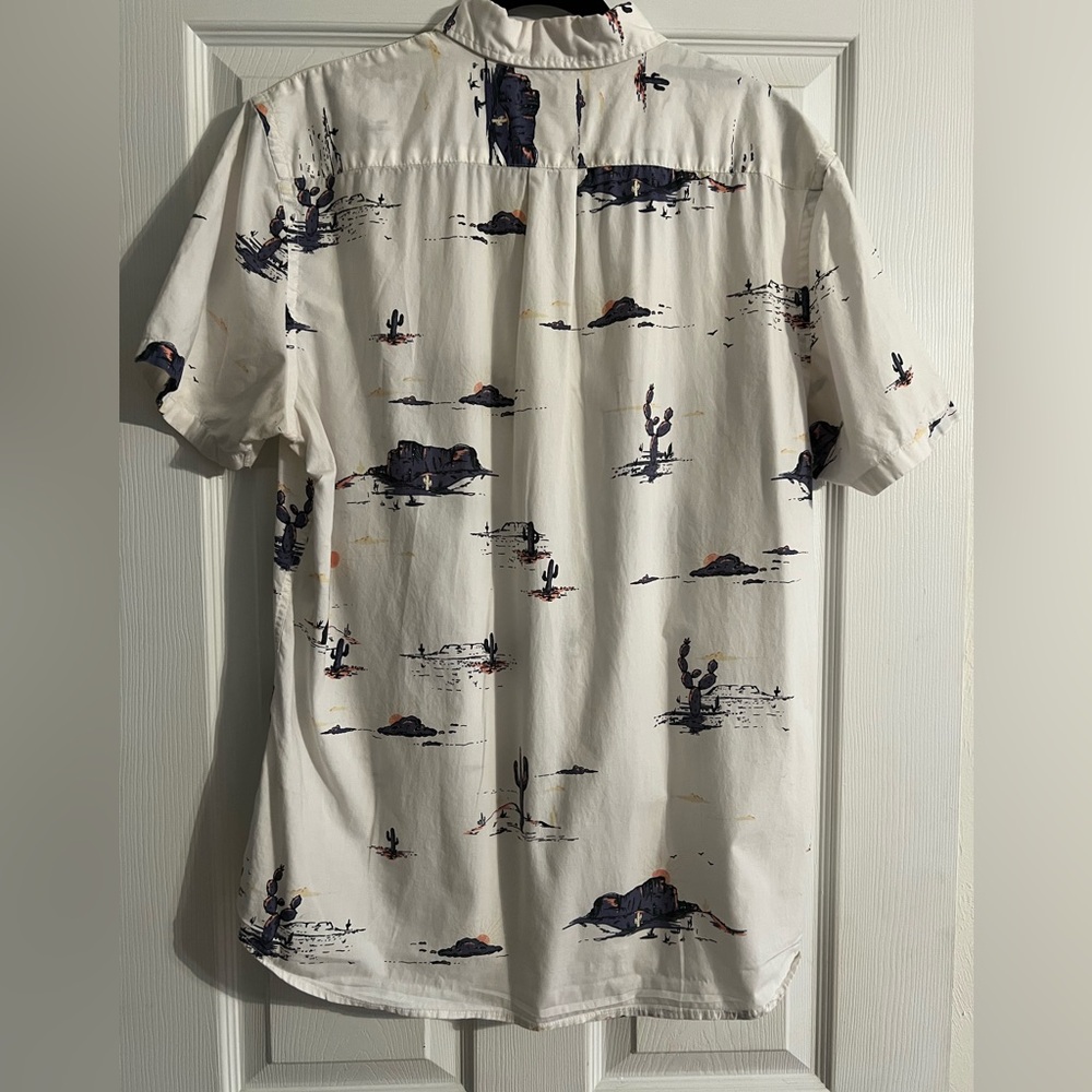 Goodthreads Desert Cactus Print Standard Fit Short Sleeve Shirt - Picture 8 of 10